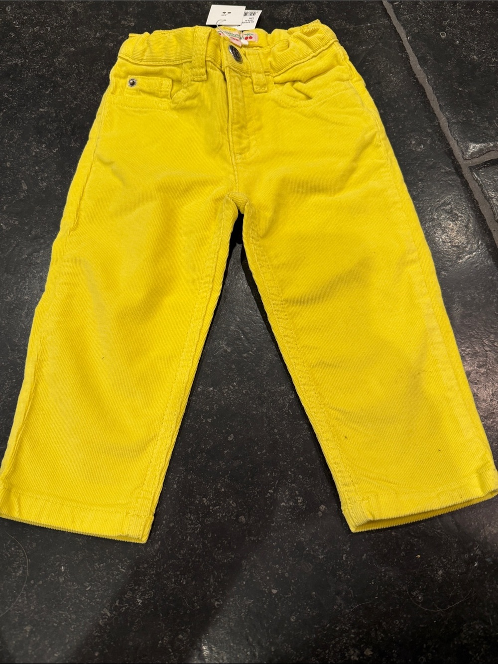 Bonpoint Yellow Corduroy Kids Pants - new with tags 12 months